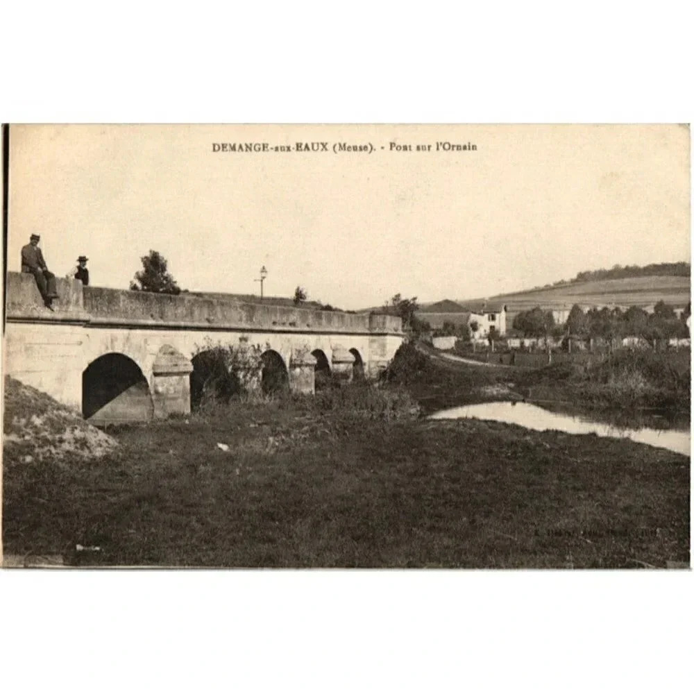 DEMANGE-aux-EAUX (Meuse). Pont sur l'Ornain Postcard